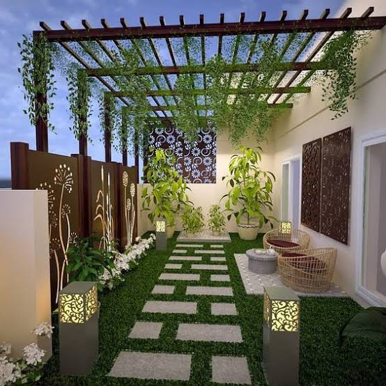 تنسيق حدائق اسطح المنازل.
